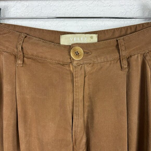 Velez 90's Y2K Wide Leg Cargo Women’s Pants‎ Brown Sz6 Utility Gorpcore Grunge - Picture 5 of 12